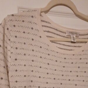 Motherhood Women's Long Sleeve in Cream and Gray